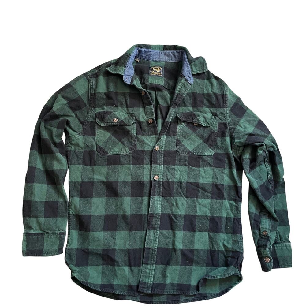Long sleeve flannel green size medium